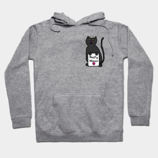 Small Cat with Nasty Woman Sign Hoodie